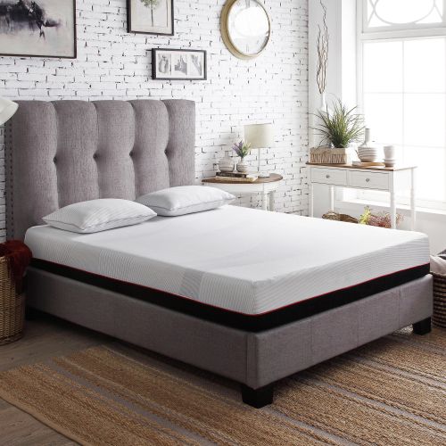 Bridgevine Home 10 inch Queen Size 2-Layer Copper-Infused Memory Foam Adult Mattress