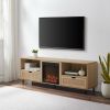 Coastal Rattan-Door TV Stand for TVs up to 10015' â€“ Coastal Oak
