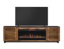 Bridgevine Home Graceland 86 inch Fireplace TV Stand Console for TVs up to 100 inches, Black with Bourbon finish
