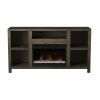 Bridgevine Home Joshua Creek 62 inch Electric Fireplace TV Stand for TVs up to 70 inches, Barnwood Finish