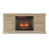 Bridgevine Home Topanga 68 inch Electric Fireplace TV Console for TVs up to 80 inches, Alabaster finish