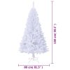 Artificial Christmas Tree with Thick Branches White 5 ft PVC